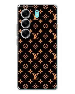 Чехол для TECNO Camon 40 с картинкой «Золотая монограмма LV»