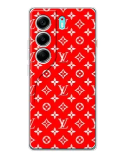 Чехол для TECNO Camon 40 с картинкой «Яркий паттерн LV»