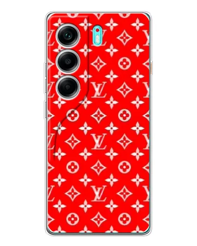 Чехол для TECNO Camon 40 с картинкой «Яркий паттерн LV»