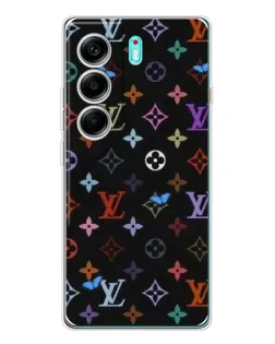 Чехол для TECNO Camon 40 с картинкой «Цветная монограмма LV»