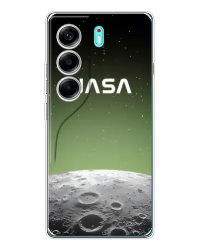 Чехол для TECNO Camon 40 с картинкой «NASA — лунный градиент»