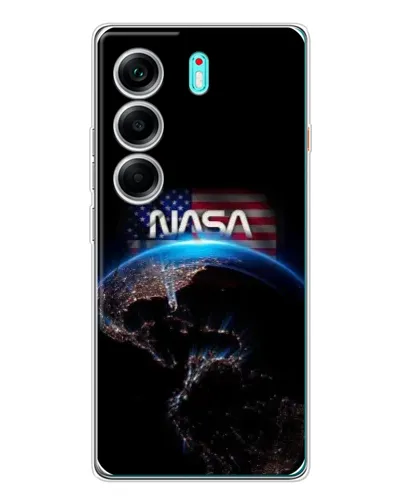 Чехол для TECNO Camon 40 с картинкой «Земля из космоса NASA»