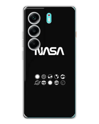 Чехол для TECNO Camon 40 с картинкой «NASA — технический принт»