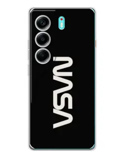 Чехол для TECNO Camon 40 с картинкой «NASA — вертикальный логотип»