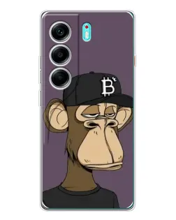 Чехол для TECNO Camon 40 с картинкой «Bored Ape в кепке»