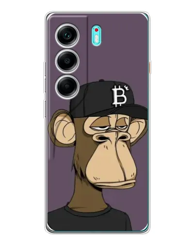 Чехол для TECNO Camon 40 с картинкой «Bored Ape в кепке»