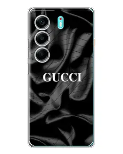 Чехол для TECNO Camon 40 с картинкой «Gucci — шелковые волны»