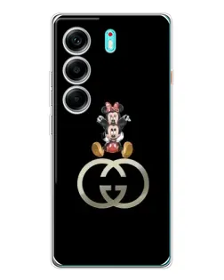 Чехол для TECNO Camon 40 с картинкой «Минни Маус на лого»