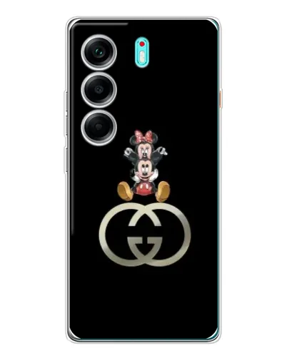 Чехол для TECNO Camon 40 с картинкой «Минни Маус на лого»