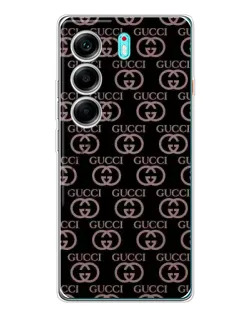 Чехол для TECNO Camon 40 с картинкой «Классическая монограмма Gucci»
