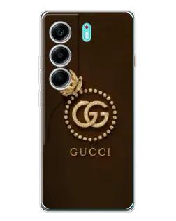 Чехол для TECNO Camon 40 с картинкой «Gucci — золотая бабочка»