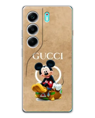 Чехол для TECNO Camon 40 с картинкой «Микки Маус Gucci — крафт»