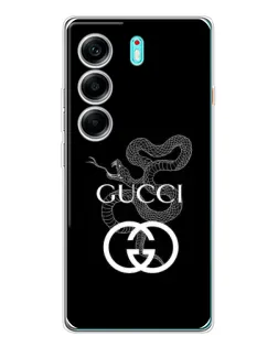 Чехол для TECNO Camon 40 с картинкой «Gucci — серебряная змея»
