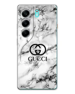 Чехол для TECNO Camon 40 с картинкой «Gucci — мраморный шик»