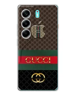 Чехол для TECNO Camon 40 с картинкой «Gucci — брендированный десерт»