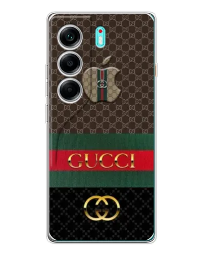 Чехол для TECNO Camon 40 с картинкой «Gucci — брендированный десерт»