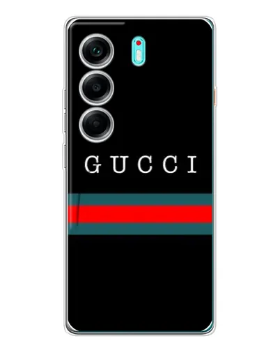 Чехол для TECNO Camon 40 с картинкой «Gucci — красный пояс»