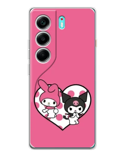 Чехол для TECNO Camon 40 с картинкой «Kuromi и My Melody» Чехол для TECNO Camon 40 с картинкой «Kuromi и My Melody»