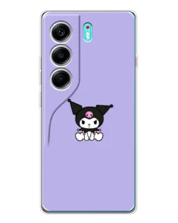 Чехол для TECNO Camon 40 с картинкой «Kuromi — фиолетовый минимализм»