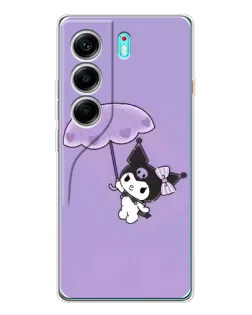 Чехол для TECNO Camon 40 с картинкой «Kuromi с зонтиком»