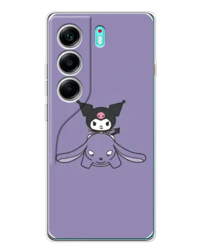 Чехол для TECNO Camon 40 с картинкой «Kuromi на лиловом фоне» Чехол для TECNO Camon 40 с картинкой «Kuromi на лиловом фоне»