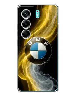 Чохол для TECNO Camon 40 з картинкою «Золотистий дим BMW» Чохол для TECNO Camon 40 з картинкою «Золотистий дим BMW»