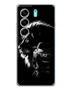 Чохол для TECNO Camon 40 з картинкою «BMW та лев» Чохол для TECNO Camon 40 з картинкою «BMW та лев»