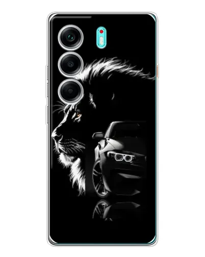 Чохол для TECNO Camon 40 з картинкою «BMW та лев»