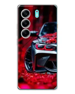 Чохол для TECNO Camon 40 з картинкою «Спортивна BMW та квіти» Чохол для TECNO Camon 40 з картинкою «Спортивна BMW та квіти»