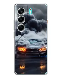 Чохол для TECNO Camon 40 з картинкою «BMW у диму» Чохол для TECNO Camon 40 з картинкою «BMW у диму»