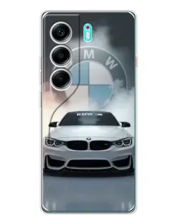 Чохол для TECNO Camon 40 з картинкою «BMW в білому диму» Чохол для TECNO Camon 40 з картинкою «BMW в білому диму»