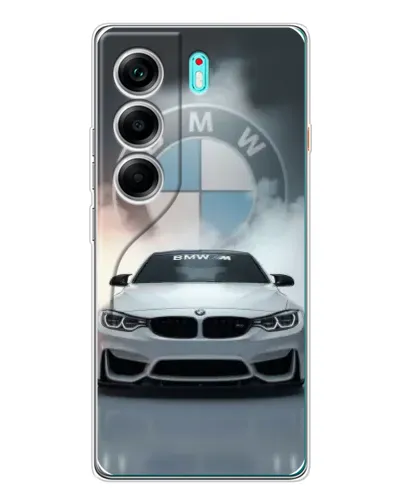 Чохол для TECNO Camon 40 з картинкою «BMW в білому диму» Чохол для TECNO Camon 40 з картинкою «BMW в білому диму»