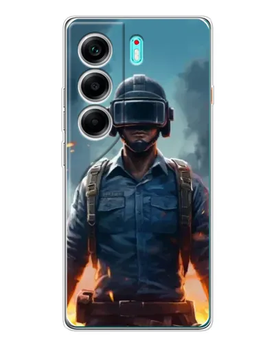 Чохол для TECNO Camon 40 з картинкою «PUBG — реалістичний герой» Чохол для TECNO Camon 40 з картинкою «PUBG — реалістичний герой»