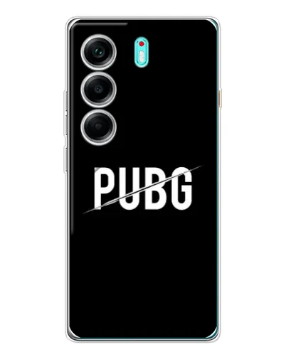 Чохол для TECNO Camon 40 з картинкою «PUBG — білий логотип» Чохол для TECNO Camon 40 з картинкою «PUBG — білий логотип»