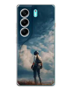 Чохол для TECNO Camon 40 з картинкою «Герой PUBG на скелі» Чохол для TECNO Camon 40 з картинкою «Герой PUBG на скелі»