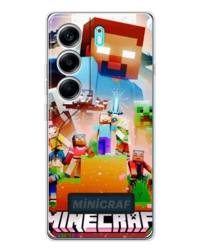 Чохол для TECNO Camon 40 з картинкою «Minecraft герої гри»