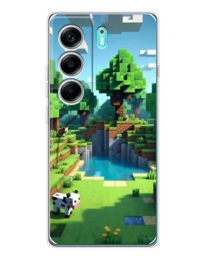Чохол для TECNO Camon 40 з картинкою «Minecraft літній день»