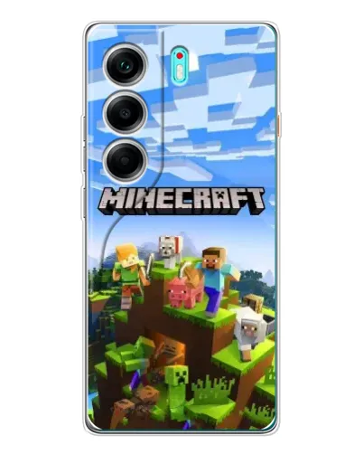 Чохол для TECNO Camon 40 з картинкою «Minecraft класичний світ»