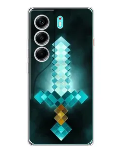 Чохол для TECNO Camon 40 з картинкою «Алмазний меч неон»