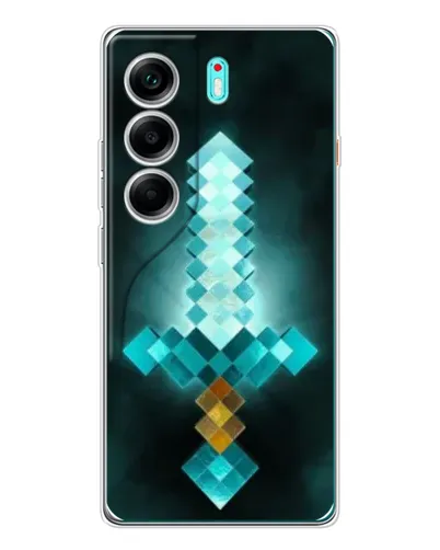 Чохол для TECNO Camon 40 з картинкою «Алмазний меч неон»
