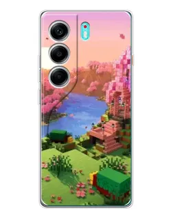 Чохол для TECNO Camon 40 з картинкою «Рожеве дерево Minecraft»
