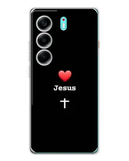 Чехол для TECNO Camon 40 с картинкой «Сердце - Jesus» Чехол для TECNO Camon 40 с картинкой «Сердце - Jesus»
