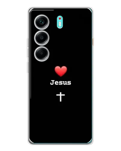 Чехол для TECNO Camon 40 с картинкой «Сердце - Jesus» Чехол для TECNO Camon 40 с картинкой «Сердце - Jesus»