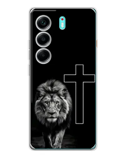 Чехол для TECNO Camon 40 с картинкой «Лев и Крест» Чехол для TECNO Camon 40 с картинкой «Лев и Крест»