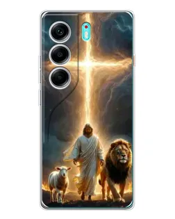 Чехол для TECNO Camon 40 с картинкой «Лев Иуды и Свет» Чехол для TECNO Camon 40 с картинкой «Лев Иуды и Свет»