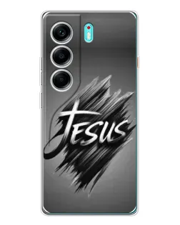 Чехол для TECNO Camon 40 с картинкой «Надпись Jesus Graffiti»