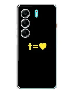 Чехол для TECNO Camon 40 с картинкой «Сердце и Крест»