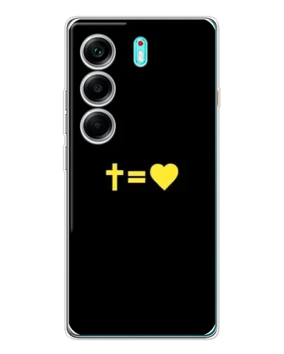 Чехол для TECNO Camon 40 с картинкой «Сердце и Крест» Чехол для TECNO Camon 40 с картинкой «Сердце и Крест»