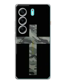 Чехол для TECNO Camon 40 с картинкой «Милитари Крест»