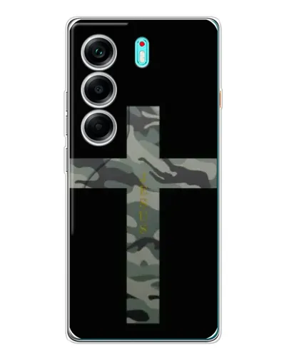 Чехол для TECNO Camon 40 с картинкой «Милитари Крест» Чехол для TECNO Camon 40 с картинкой «Милитари Крест»